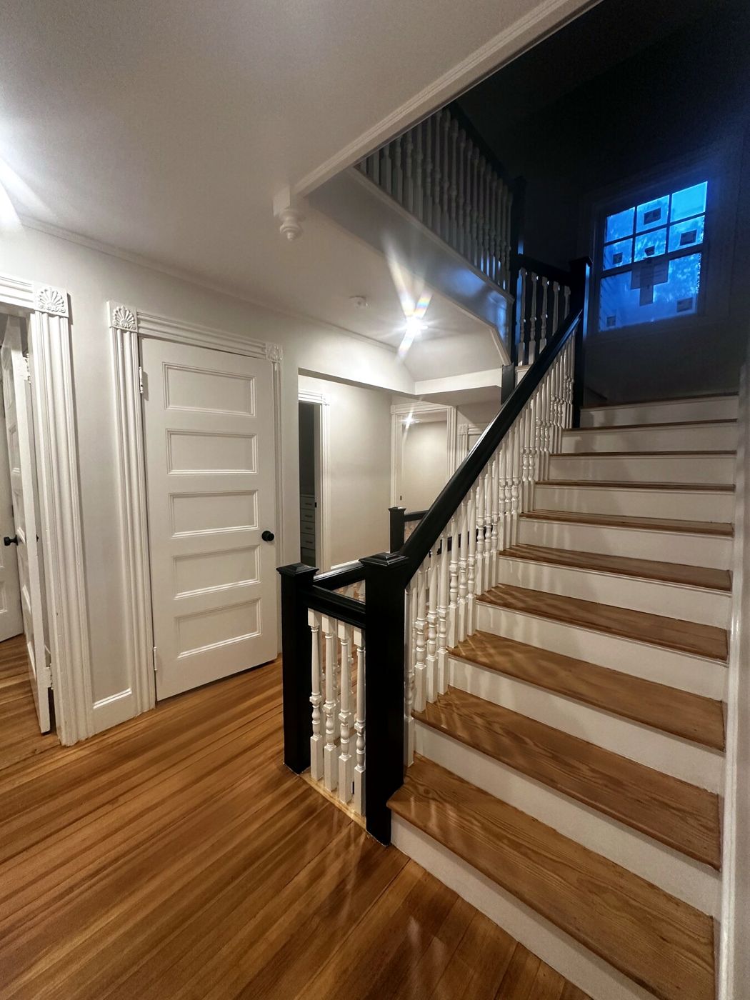 Brookline: Hall and staircase after