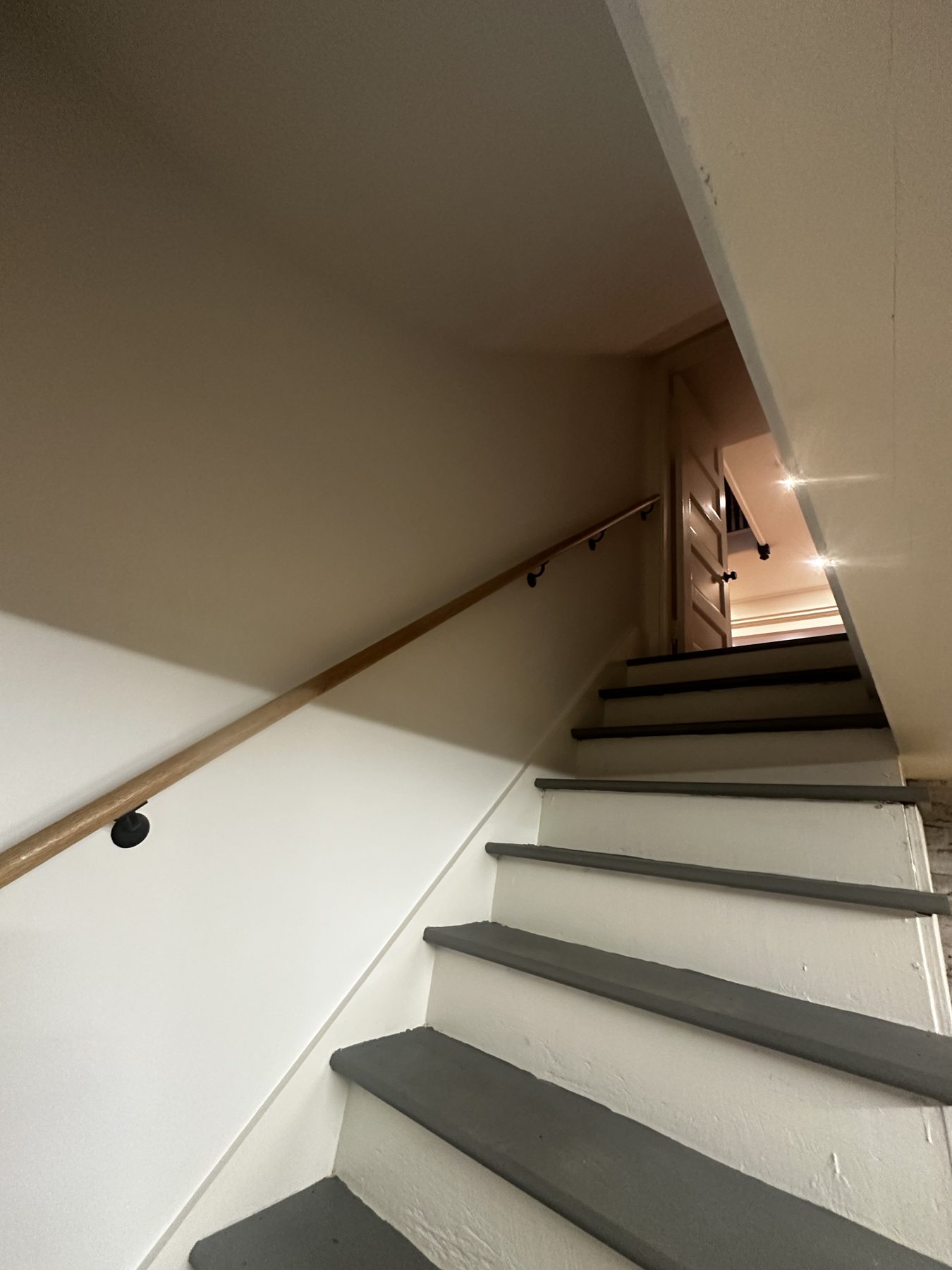 Brookline: Basement stairs after